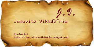 Janovitz Viktória névjegykártya
